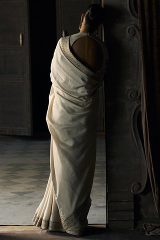 Saree Indian Wedding - White Royal Montmartre by Matsya