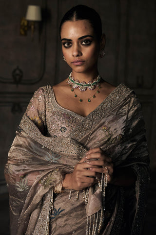 Saree Indian Wedding - Purple Shikargah by Matsya