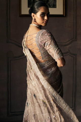 Saree Indian Wedding - Purple Shikargah by Matsya