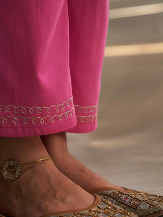 Bloom pink kurta set