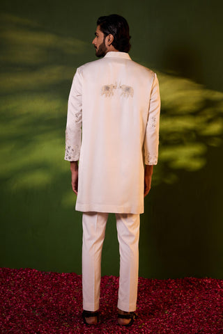 Kurta Set for Indian Wedding – White Ashvin by Shreyansh Designs