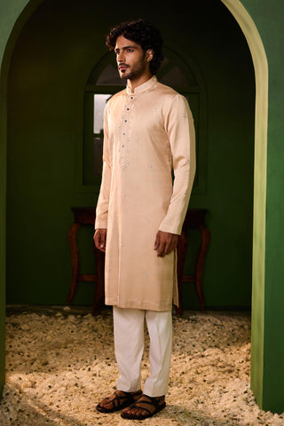 Kurta Set for Indian Wedding – Pink Rose Gold Bhanu by Shreyansh Designs