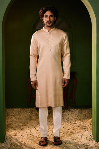 Kurta Set for Indian Wedding – Pink Rose Gold Bhanu by Shreyansh Designs