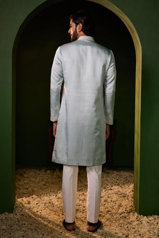 Kurta Set for Indian Wedding – Blue Prabhakar by Shreyansh Designs