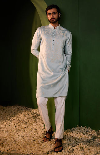 Kurta Set for Indian Wedding – Blue Prabhakar by Shreyansh Designs