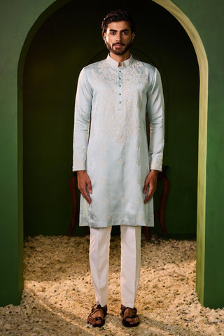 Kurta Set for Indian Wedding – Blue Prabhakar by Shreyansh Designs