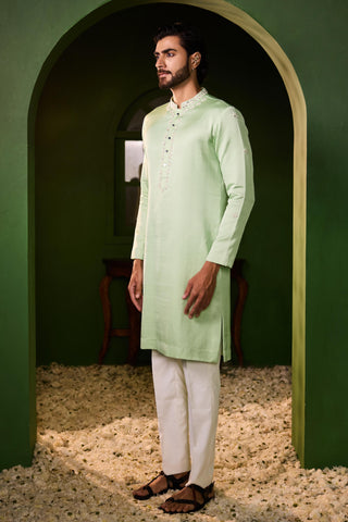 Kurta Set for Indian Wedding – Green Avyukt by Shreyansh Designs