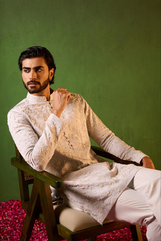 Kurta Set for Indian Wedding – Gray Jay by Shreyansh Designs