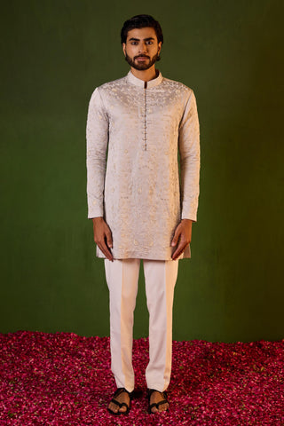 Kurta Set for Indian Wedding – Gray Jay by Shreyansh Designs