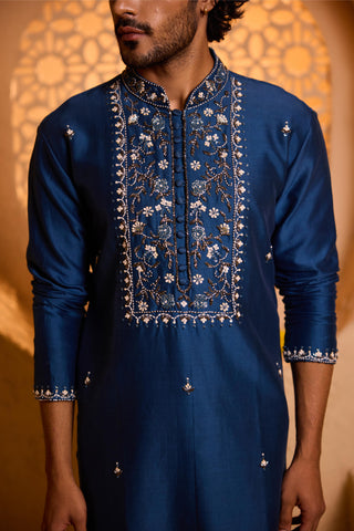 Kurta Set for Indian Wedding – Blue Panshul by Shreyansh Designs