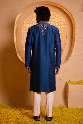 Kurta Set for Indian Wedding – Blue Panshul by Shreyansh Designs