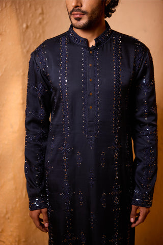 Blue mauhrat adhyant kurta set