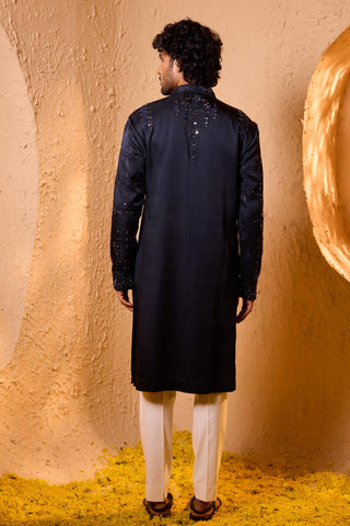 Kurta Set for Indian Wedding – Blue Adhyant by Shreyansh Designs