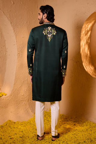 Kurta Set for Indian Wedding – Green Gandharva by Shreyansh Designs