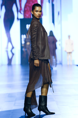 Blazer Contemporary Wear - Brown knotted applique by Essé