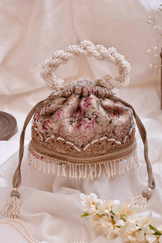 Pink elora bucket potli