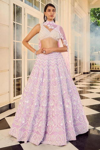 Purple maive lehenga set