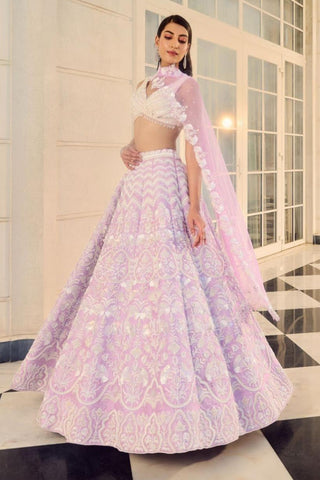 Purple maive lehenga set