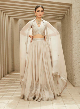 Ivory heritage lehenga set