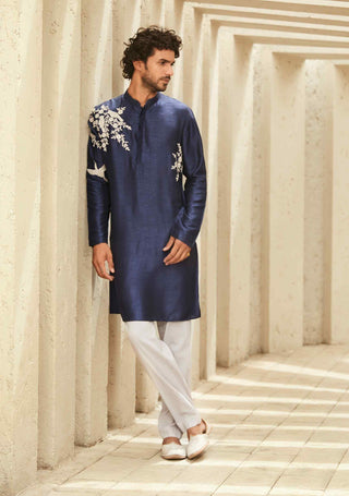 Navy heritage noir kurta and pants