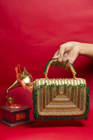 Gold matto splendour kasse bag