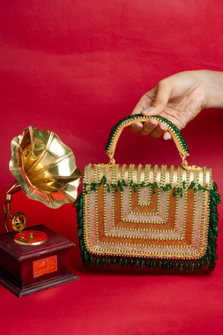 Gold matto splendour kasse bag