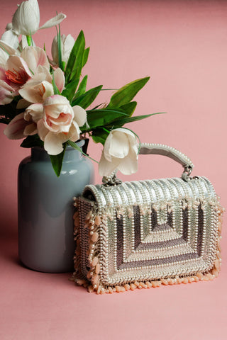 Silver matto splendour kasse bag