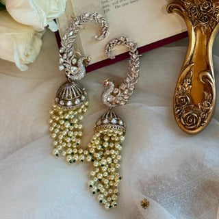Earrings for Indian Weddings – Gold Mayura Heritage by Amraani