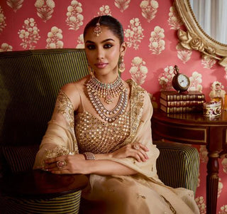 Necklace Set for Indian Weddings – Green Meghtarang by Amraani
