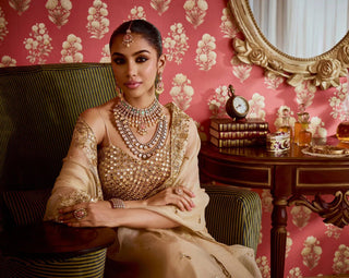 Necklace Set for Indian Weddings – Green Meghtarang by Amraani