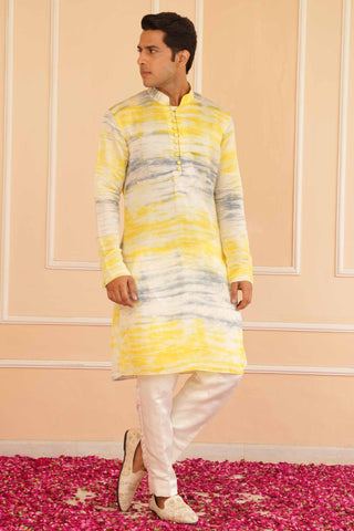 Ivory dil se vivaan tie-dye kurta