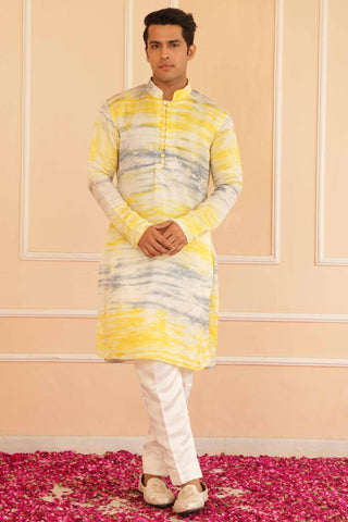 Ivory dil se vivaan tie-dye kurta