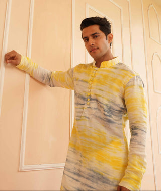 Ivory dil se vivaan tie-dye kurta