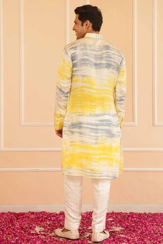 Ivory dil se vivaan tie-dye kurta
