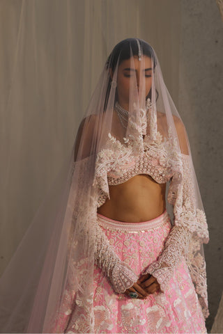 Pink merlyn lehenga set