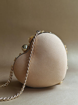 Gold chic petite bag with chain handle