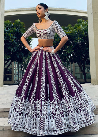Purple milani lehenga set