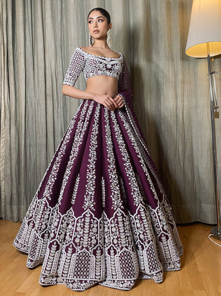Purple milani lehenga set