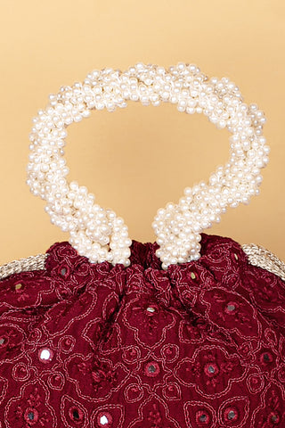 Maroon monroe bucket bag