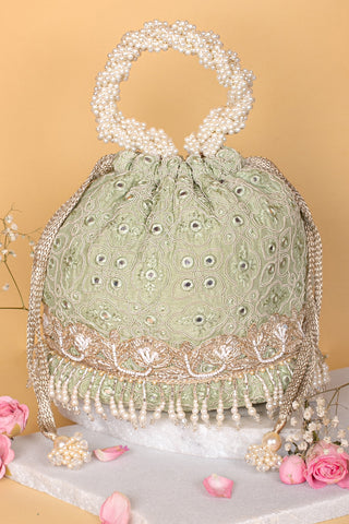Green monroe bucket bag pastel
