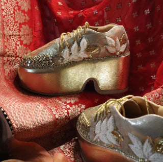 Gold madhumalti gulzaar luxe sneakers