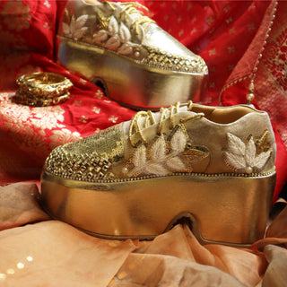 Gold madhumalti gulzaar luxe sneakers