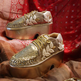 Gold madhumalti gulzaar luxe sneakers