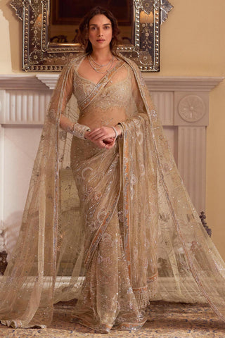 Gold couture royal hydari saree