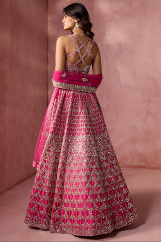 Lehenga set for Indian Wedding – Fuchsia Pink Navyaa by Nitika Gujral