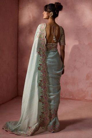 Lurex georgette saree for Indian Wedding – Aqua Navyaa by Nitika Gujral