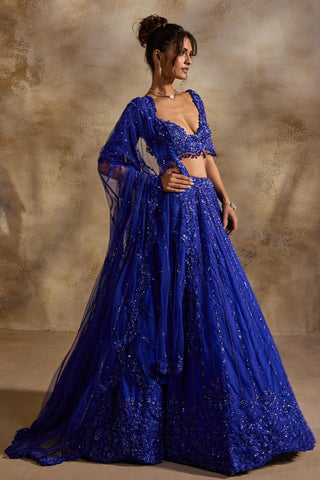 Lehenga set for Indian Wedding – Electric Blue Navyaa by Nitika Gujral