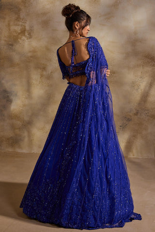 Lehenga set for Indian Wedding – Electric Blue Navyaa by Nitika Gujral