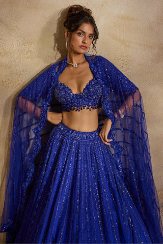 Lehenga set for Indian Wedding – Electric Blue Navyaa by Nitika Gujral