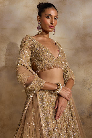 Lehenga set for Indian Wedding – Champagne Gold Navyaa by Nitika Gujral